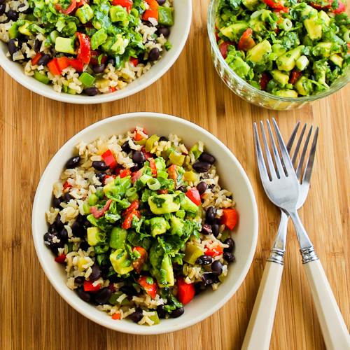 slow cooker brown rice mexican bowl